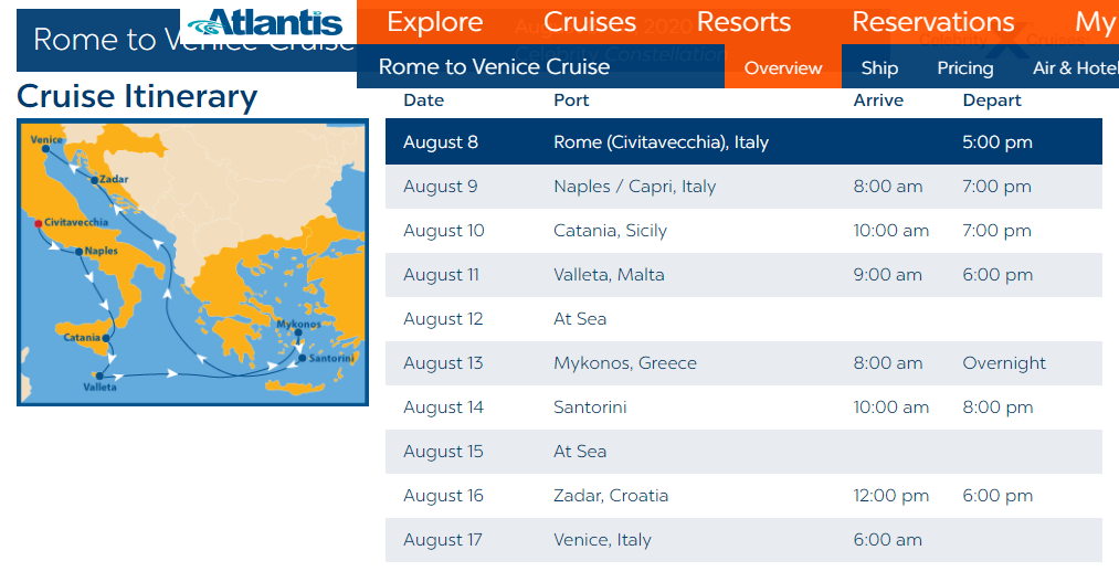 atlantis cruise rome 2023