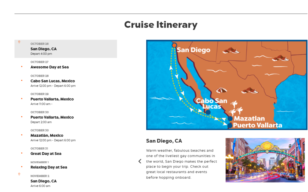 2024 Atlantis Events San Diego to Mexico Oct 26 Nov 2, 2024